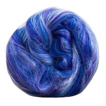 Revolution Fibers – Constellation Range Roving 226.8g8온스 | 70% 염색 메리노 및 30% 투사 실크 콤드 탑의 다양한 색상 톤 블렌드, Phoenix Blue
