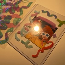 7살 생일파티 기념일사진스티커 반짝이씰 10종류