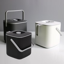 쓰담 모던 가정용 음식물쓰레기통 3L, 화이트