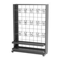 마트 철제 진열대 슈퍼 과자 매대 4단 약국 판매대, 상세이페이지 참고, 화이트 50x18x70 10걸이+2층