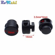10 개/갑 코드 잠금 토글 클립 스토퍼 플라스틱 블랙 가방/의류 크기: 15mm * 14mm