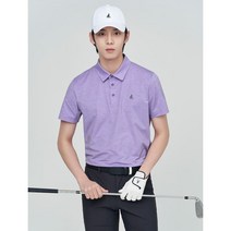 [빈폴골프] 남성 라이트 퍼플 투톤 멜란지 칼라 티셔츠 (BJ2342B71V)