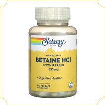 솔라레이 베타인 HCL 펩신 비건 100정 650mg