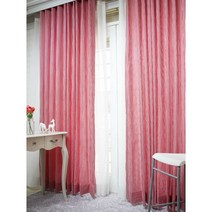 피코 깅엄 체크 커튼 레드