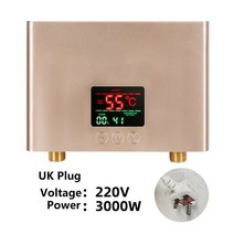 수영장 히팅기 물데우기 5500W 탱크리스 인스턴트 전기 온수기 터치 패널 원격 제어 주방 욕실 액세서리 30 ‑ 55 섭씨, GlodenUKplugAC220