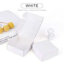 10 개/크래프트 판지 블랙 화이트 포장 축제 파티 선물 상자 비누 지원 사용자 정의 크기 및 로고 인쇄, 10pcs_8.5x8.5x3.5cm, white