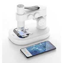 [일본 정규 판매 대리점]BeaverLAB 스마트 현미경 DDL-M1A 화이트 생물 현미경 초등학생 초보자용 표본 자작 툴 첨부 슬라이드 유리 스마트폰 촬영 탈착 가능 유리 광학 하광원 첨부 일본어 설명서 있어