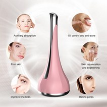 페이스마사지 led 피부 관리 갈바닉 마사지기3In 1 Face Spa 마사지 기계 초음파 눈 미용 기기 Microcurren, Pink have battery, 01 Pink have battery