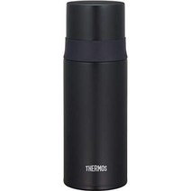 써모스 보온보냉 텀블러 500ml 뚜껑컵 원터치 타입 FFM-351 블랙, 0.5L