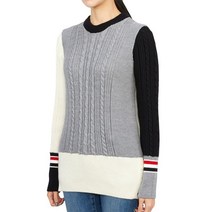톰브라운 [톰브라운] 삼선 스트라이프 케이블 스티치 FKA398F Y1024 055 여자 울 니트