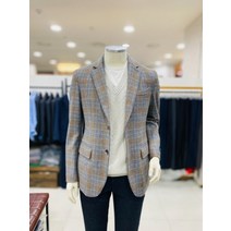 레노마 옴므 21F/W 이태리 수입원단 캐시미어 혼방 그레이 윈도우체크 비지니스 캐쥬얼 재킷/RNCMBJ09A