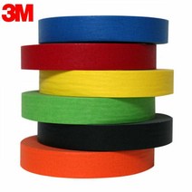 골든트리 3M 칼라 종이 마스킹테이프 20mm x 40M 6색 색깔 커버링 마킹 테이프, 3M 그린색 20mm x 40M 1개