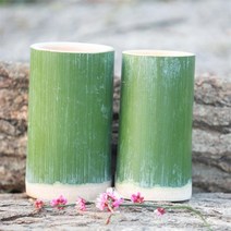 대나무 모죽통 대통밥, 외부직경7 8cm높이12cm2개