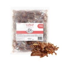 한입뚝딱 대용량 돼지귀 슬라이스 강아지간식 700g, 단품