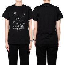 메종 마르지엘라 22FW 블랙 넘버 로고 티셔츠 S51GC0516 S22816 900