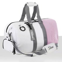 골프 방수 가방 보스턴 여행 가방 남녀공용, 화이트/핑크색
