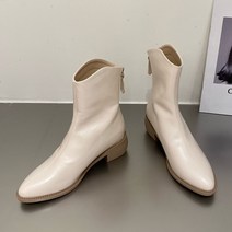 승마 부츠 승마 신발 화 용품패션 숙녀 무릎 높이 첼시 부츠 여성 힐 펌프스 신발 지퍼 뾰족한 발가락, 02 5, 07 Beige Short_02 5
