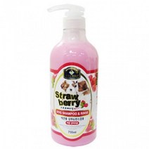 유색견종OK 딸기향 펫 샴푸&린스 750ml 포메라니안, 1개
