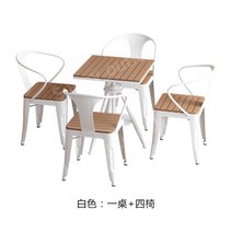 테라스테이블 평상마루 조립식평상 포장마차 테이블 평상 편의점의자 캠핑테이블 야외테이블 야외용테이블 테이블 야외파라솔 카페테이블 카페, [흰색]테이블(70cm)1개 + 의자 4개