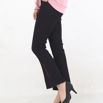 이노뱅크 n.143 자수디테일 앞절개 부츠컷 흑청 데님팬츠 INO374B