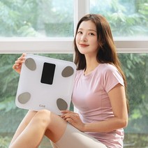 CAS 러블리 스마트 바디 체중계 핑크 화이트, Milky White