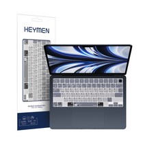 헤이맨 맥북 에어 13인치 M2 단축키 키보드 커버 키스킨, 다크그레이, 1개