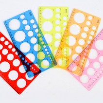 앤트비하우스 원형 도형자 모형자 자 학용품 템플레이트, 1개, 소
