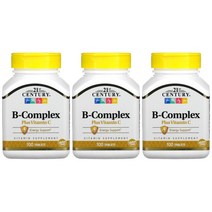 21 센츄리 21st Century B Complex Plus Vitamin C B복합제 플러스 비타민C첨가 타블렛 100개입, 3개, 100정