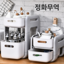 깔끔한 2단 슬라이딩선반 양념통선반 수납정리선반, 바퀴달린선반(5011-1)
