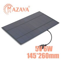 태양열설치 태양광패널 1Pcs 태양 전지 5V 2W 3W 4W 6W 7W 출력 USB 애완 동물 패널 야외 휴대용 태양열 충전기 창, 5V6W