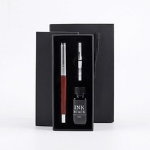 화사래 클래식 원목 만년필 F-0.5mm (선물용 종이백 / 빈티지 양장 노트), 코단