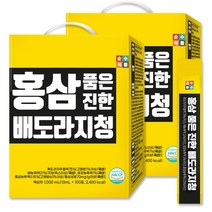 순수식품 홍삼 품은 진한 배 도라지 청 스틱 배청 배즙 2박스(200포) 실속형, 200개, 10mg