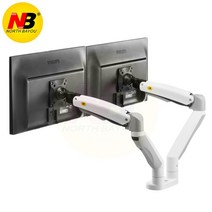 34인치모니터암 nb f195a 알루미늄 합금 22-32 인치 듀얼 lcd led 가스, 하얀