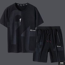 가바바 남성 빅사이즈 반팔 트레이닝복 세트 캐주얼하게 입기 좋은 베이직 여름 트레이닝복 세트 9XL까지 G61384