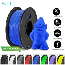 SUNLU PLA 3D 필라멘트 250G 펜 리필 1.75MM 소형 스풀 무취 FDM 프린터 소재 막힘 없음 친환경 컴퓨터 오피스 사무 기기 악세서리 친환경110817, PLA 250G 블루 2