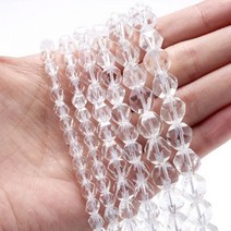 천연석 DIY 매력 팔찌 목걸이 액세서리 6/8/10mm, 6mm(around 61pcs), white crystal
