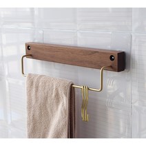 P50 원목 욕실 수건걸이 골드라인 (2색상), P50246 우드 수건걸이30cm 베이지