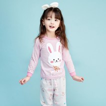 아동용 밀키바니 9부 자카드 실내복 상하벌