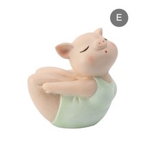 반가사유상 불전함 탱화 염주줄 삼존불 싱잉볼 목탁 미니 귀여운 돼지 소녀 요가 자세 동상 piglet 수지 조각 장식 장식 홈 오피스 스토어 책상 선물 파티 장식, e