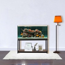 어항선반 미니선반 받침대 2단 1200 x 400 x 330, 화이트