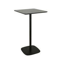 높은 사이드 테이블 카페 홈바 탁자 거실 테라스 보조, 매트 블랙 70CM 사각 105