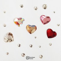 부띠끄코리아 빅 하트 스톤 5종 (6개입) 네일재료, 크리 XL(10mm)(6개입)_ST-48