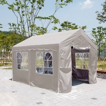 천막 농막 쉘터 캐노피 업소용 정원 하우스 테라스 3X4 온실 캠핑 텐트 야외, A5세트.ST민자풀 3X4_브라운