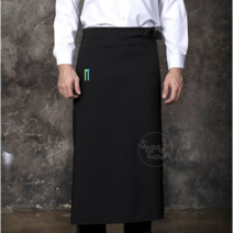 폴리 허리랩 앞치마 AE1720, 검정, 4개