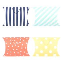 접이식 사각 패턴 단상자 선물용 에그 타르트 백일 떡 쿠키 악세사리 시계 팔찌 케이스 답례 답례품 기념품 홍보물 포장 박스 물방울 베게모양 디자인, 민트색 사선