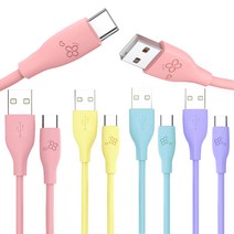 아이엔조이 마카롱 C타입 고속 충전 케이블 30cm, 핑크, 마카롱 C타입 2m