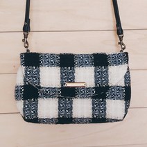 아이니들 모직 심플백 만들기 퀼트 DIY 패키지, 골드&블랙 핸들포함