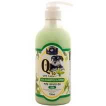 Q10 허브 샴푸 린스 겸용 750ml 강아지 목욕 샤워 OW+7511EA, 1
