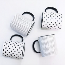 무광 패턴 머그컵 4종세트, 혼합색상, 3세트