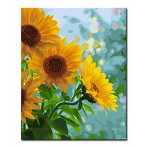 DIY캔버스페인팅 명화그리기 액자 그림 세트 유화 - 풍경 40x50, L114_해바라기 향기